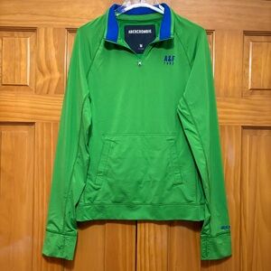 Abercrombie & Fitch Green Quarter-Zip Pullover